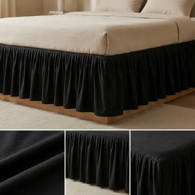FALDON DE CAMA PREMIUN 2 PLAZAS (QUEEN) NEGRO - 2