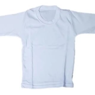 PACK 3 CAMISETAS BLANCAS NIÑO 100% ALGODÓN MANGA LARGA - 1