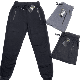 PACK 3 PANTALONES BUZO HOMBRE ALGODÓN. JOGGER FIT DEPORTIVO - 1