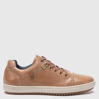 ZAPATILLA DE CUERO HOMBRE GUANTE CAFE  KANSAS - 1