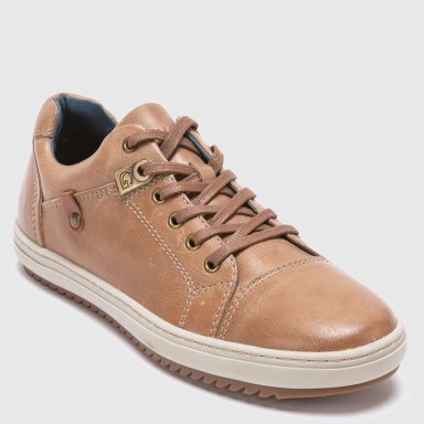 ZAPATILLA DE CUERO HOMBRE GUANTE CAFE  KANSAS - 3