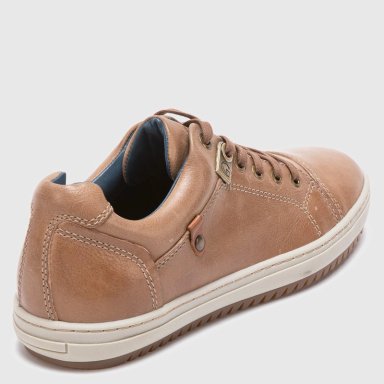 ZAPATILLA DE CUERO HOMBRE GUANTE CAFE  KANSAS - 5