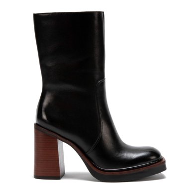BOTA DE CUERO MUJER GACEL NEGRO ELEONORA - 1