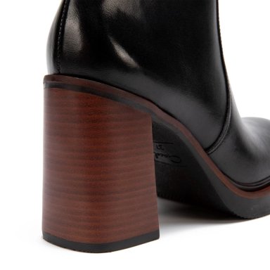 BOTA DE CUERO MUJER GACEL NEGRO ELEONORA - 4