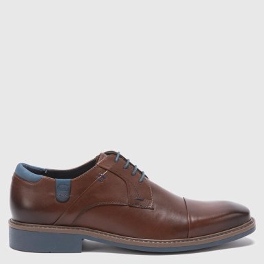 ZAPATO DE CUERO HOMBRE GUANTE CAFE  TORONTO - 1