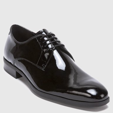 ZAPATO DE CUERO HOMBRE GUANTE NEGRO PERUGIA - 3