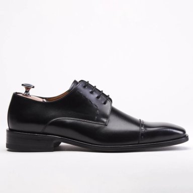 ZAPATO DE CUERO HOMBRE GUANTE NEGRO SUELA PRESIDENT - 1