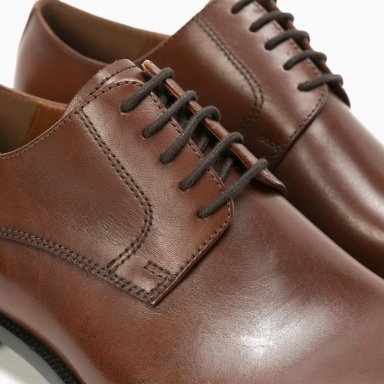 ZAPATO DE CUERO HOMBRE GUANTE BRANDY SUELA - 4