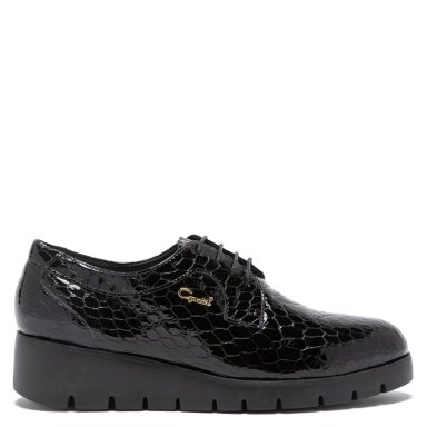 ZAPATO DE CUERO MUJER GACEL NEGRO MERCEDES - 1