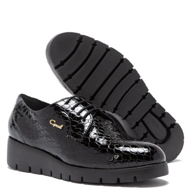 ZAPATO DE CUERO MUJER GACEL NEGRO MERCEDES - 4