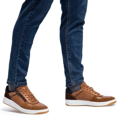 ZAPATILLA DE CUERO HOMBRE GUANTE TOSTADO TESLA - 2