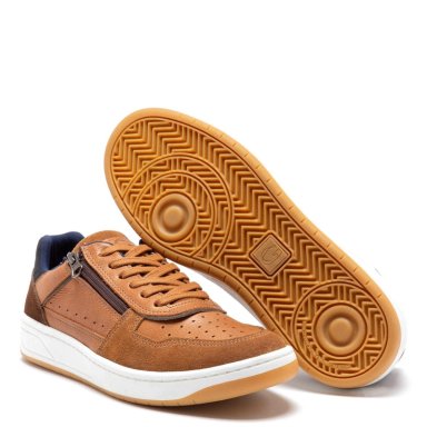 ZAPATILLA DE CUERO HOMBRE GUANTE TOSTADO TESLA - 4