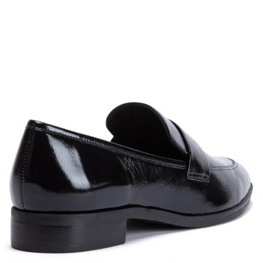 MOCASIN DE CUERO MUJER GACEL NEGRO CRUZ - 5
