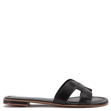 SANDALIAS MUJER GACEL CUERO NEGRO SANDY - 1