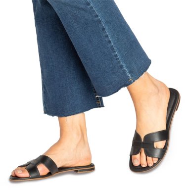 SANDALIAS MUJER GACEL CUERO NEGRO SANDY - 2