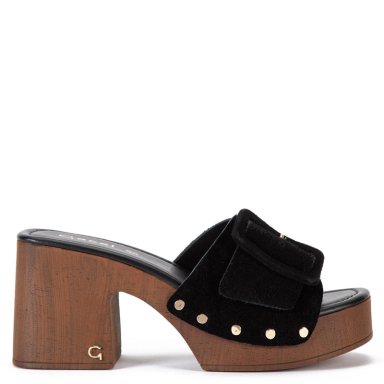 SANDALIAS MUJER GACEL CUERO NEGRO DAISY - 1