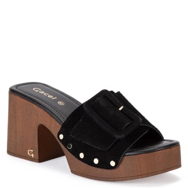 SANDALIAS MUJER GACEL CUERO NEGRO DAISY - 3