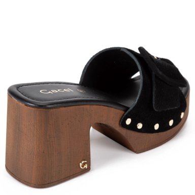 SANDALIAS MUJER GACEL CUERO NEGRO DAISY - 5