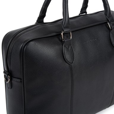 BOLSO HOMBRE GUANTE NEGRO MALETIN NOTEBOOK - 4