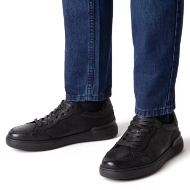 ZAPATILLA DE CUERO HOMBRE GUANTE NEGRO BROOME - 2