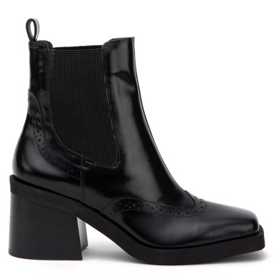 BOTIN DE CUERO MUJER GACEL NEGRO DARCY - 1