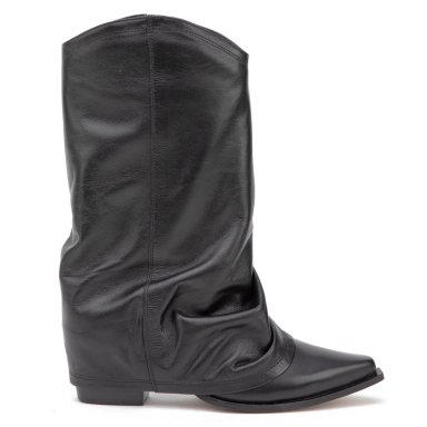 BOTA DE CUERO MUJER GACEL NEGRO DIXIE - 1