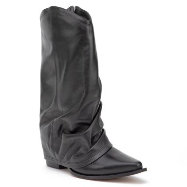 BOTA DE CUERO MUJER GACEL NEGRO DIXIE - 3