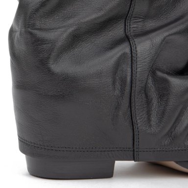 BOTA DE CUERO MUJER GACEL NEGRO DIXIE - 4