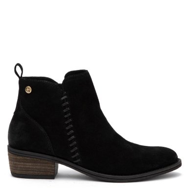 BOTIN DE CUERO MUJER GACEL NEGRO GINA - 1