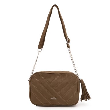 CARTERA MUJER GACEL OLIVO BANDOLERA GRANDE - 1