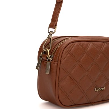 CARTERA MUJER GACEL TOSTADO BANDOLERA GRANDE - 5