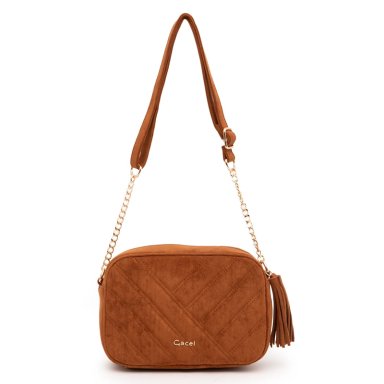 CARTERA MUJER GACEL TOSTADO BANDOLERA GRANDE - 1