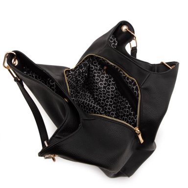 CARTERA MUJER GACEL NEGRO DOS ASAS GRANDE - 5