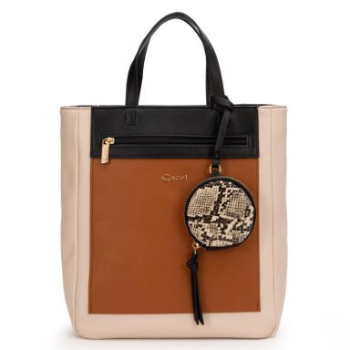 MOCHILA MUJER GACEL TAUPE GRANDE - 1