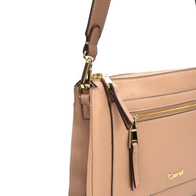 CARTERA MUJER GACEL TAUPE BANDOLERA GRANDE - 5