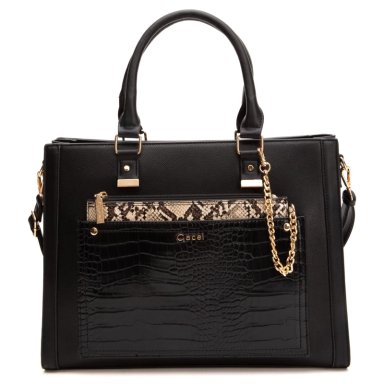 CARTERA MUJER GACEL NEGRO DOS ASAS GRANDE - 1