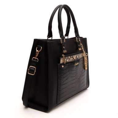 CARTERA MUJER GACEL NEGRO DOS ASAS GRANDE - 3