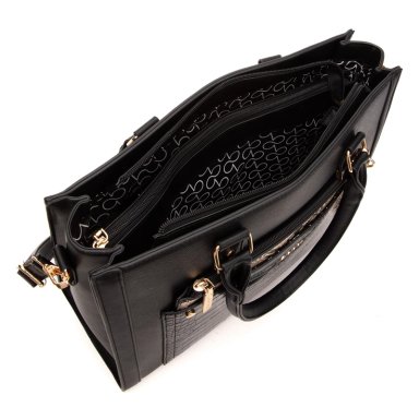 CARTERA MUJER GACEL NEGRO DOS ASAS GRANDE - 5