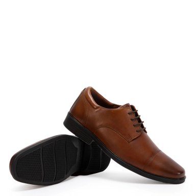 ZAPATO DE CUERO HOMBRE GUANTE DARK CAMEL LIGURIA - 4