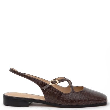 ZAPATO DE CUERO MUJER GACEL CHOCOLATE KIKA - 1