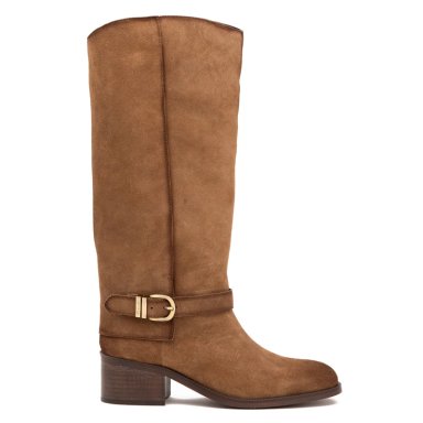 BOTA DE CUERO MUJER GACEL TAUPE CAROLA - 1