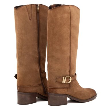BOTA DE CUERO MUJER GACEL TAUPE CAROLA - 5