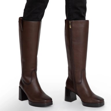 BOTA DE CUERO MUJER GACEL CHOCOLATE BRIONA - 2