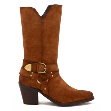 BOTA DE CUERO MUJER GACEL TOSTADO RAIN - 1