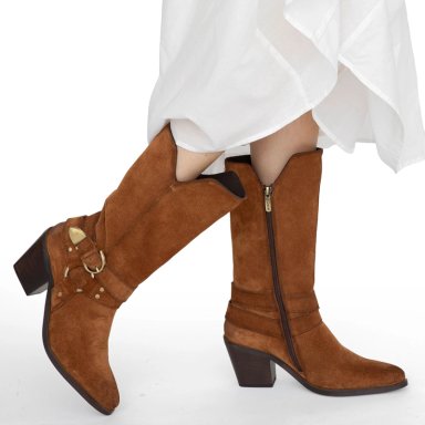 BOTA DE CUERO MUJER GACEL TOSTADO RAIN - 2