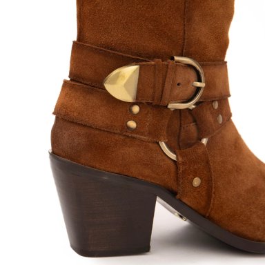 BOTA DE CUERO MUJER GACEL TOSTADO RAIN - 4