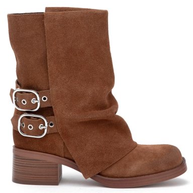 BOTIN DE CUERO MUJER GACEL TOSTADO SABINE - 1