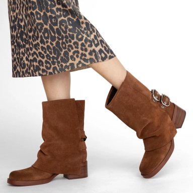 BOTIN DE CUERO MUJER GACEL TOSTADO SABINE - 2
