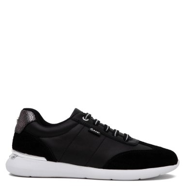 ZAPATILLA DE CUERO MUJER GACEL NEGRO STEFFY - 1