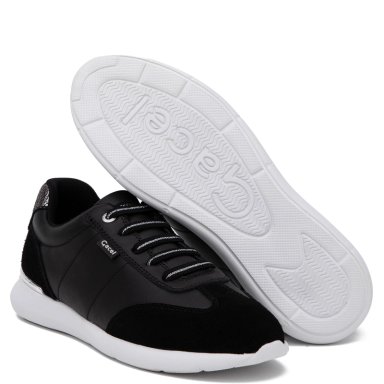 ZAPATILLA DE CUERO MUJER GACEL NEGRO STEFFY - 4